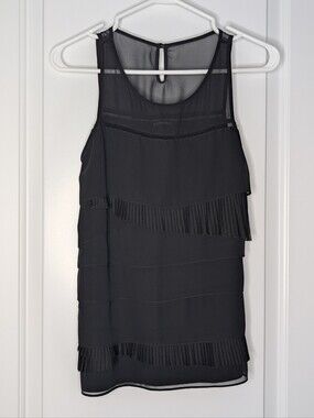 Express Black Tiered Sleeveless Top